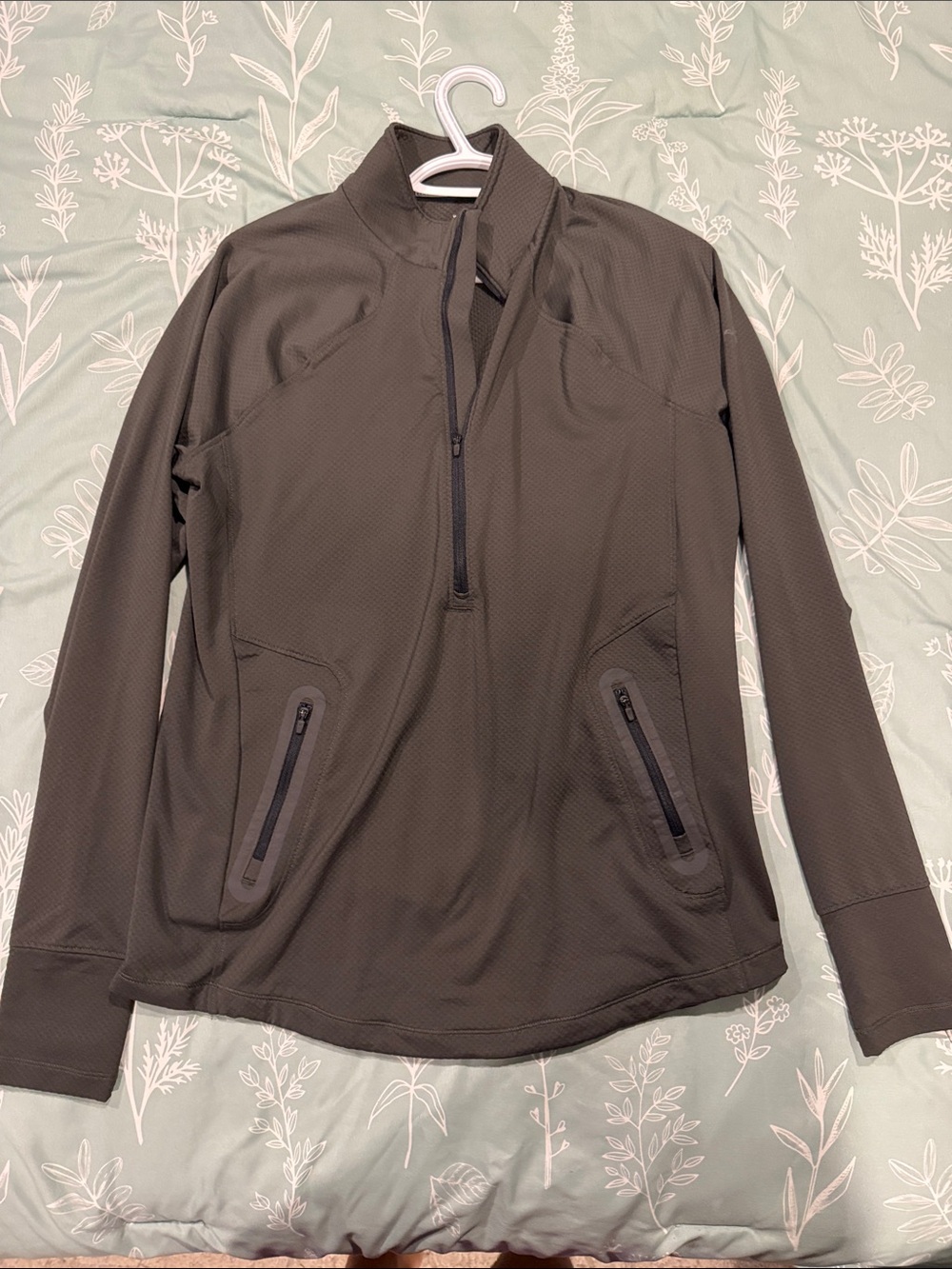 Under Armour Olive Green Men's Quarter-Zip Performance Sweater
